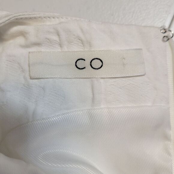 CO Collections Elegant White Sleeveless Top Cotton Linen Italian Fabric Luxury - Picture 9 of 13